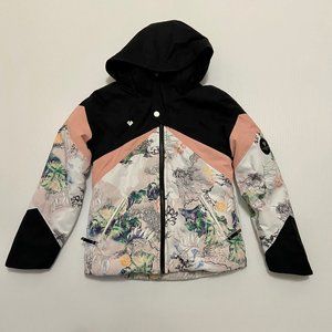 Obermeyer Girls Ski Jacket - Black, Pink size 10 - 12